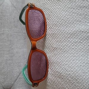 💯AUTHENTHIC VINTAGE DOLCE & GABBANA ORANGE/TURQUOISE SUNGLASSES PRE-OWNED